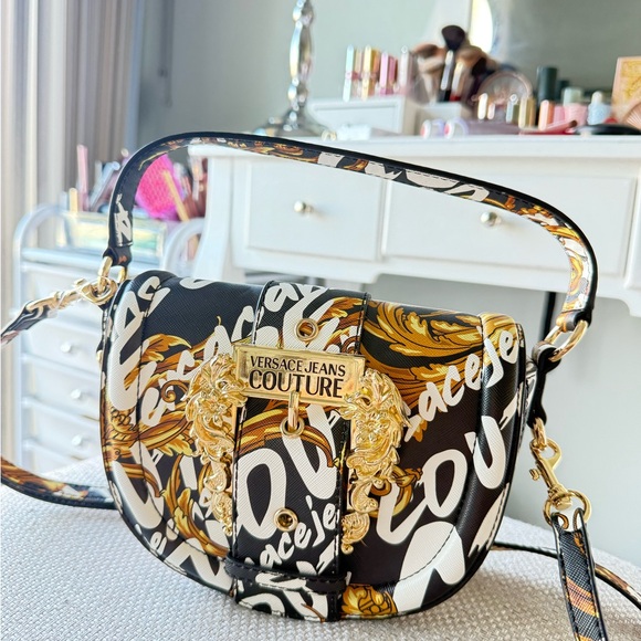 Versace Jeans Collection Black and Gold Women's Bag - Picture 2 of 7